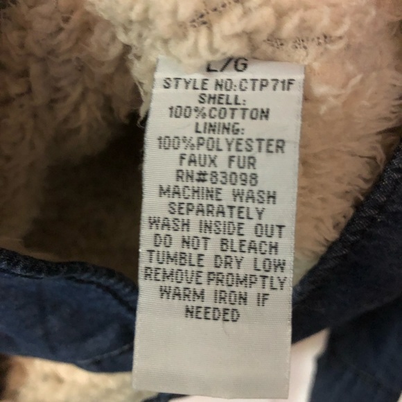 Denim indigo blue Ci Sono Brand Women’s Shirt stonewashed warm lining on button - Picture 12 of 12